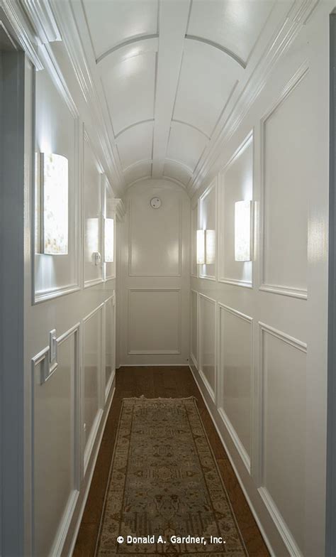 Barrel Vaulted And Paneled Hallway In High Gloss Lacquer Barrel