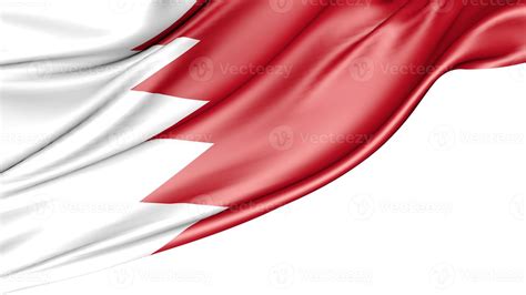 Bahrain Flag Isolated On White Background 3d Illustration 6700081