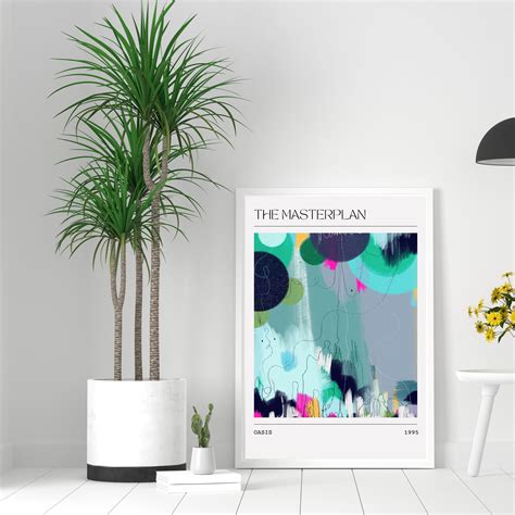 Music Poster Oasis The Masterplan Abstract Interpretation Art Print