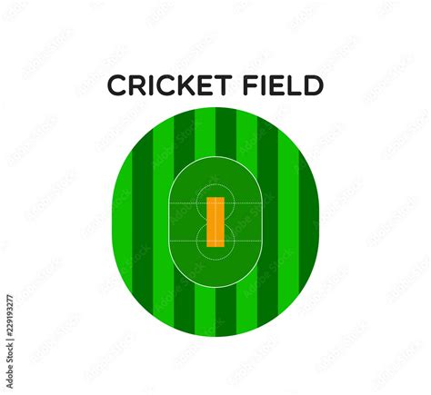 Cricket field arena Stock Vector | Adobe Stock