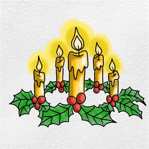 Advent Wreath Drawing