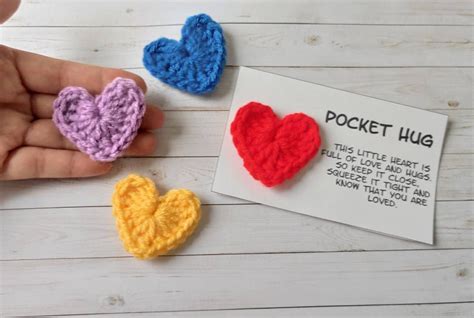 Pocket Hug Heart Thoughtful Gift Crochet Hug Gift Special Etsy Canada