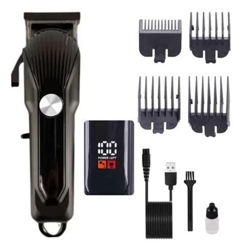 Maquina Cortar Cabelo Profissional Sem Fio Bivolt Visor Led Frete grátis