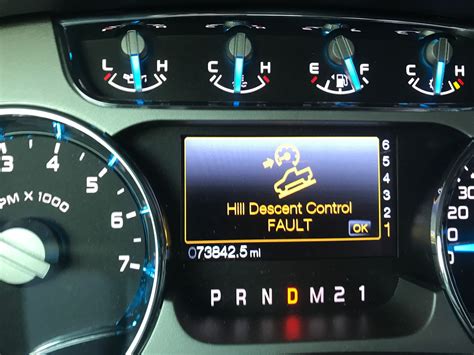 Hill descent control fault, service AdvanceTrac warning - Ford Truck ...