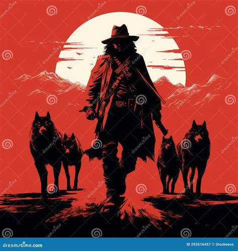 Red Dead Redemption Red Man 3 Art Poster Royalty-Free Illustration | CartoonDealer.com #293516457