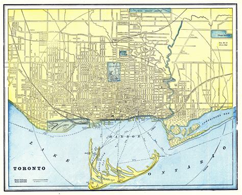 Large old road map of Toronto – 1895. Toronto city large old road map ...