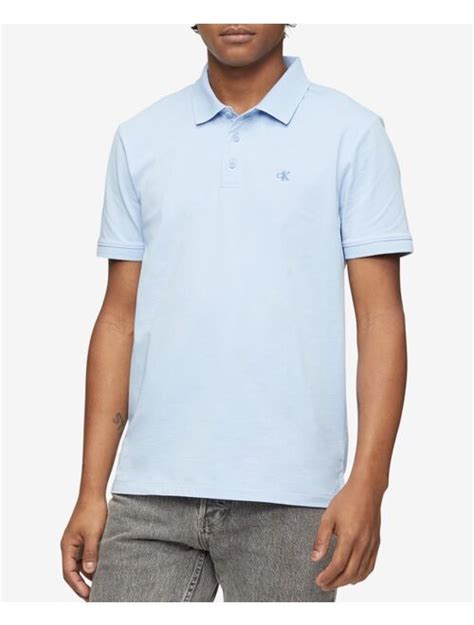 Buy Calvin Klein Mens Regular Fit Smooth Cotton Monogram Logo Polo