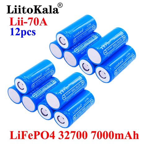 12PCS LiitoKala Lii 70A 32700 3 2v 7000mAh Lifepo4 Rechargeable Battery