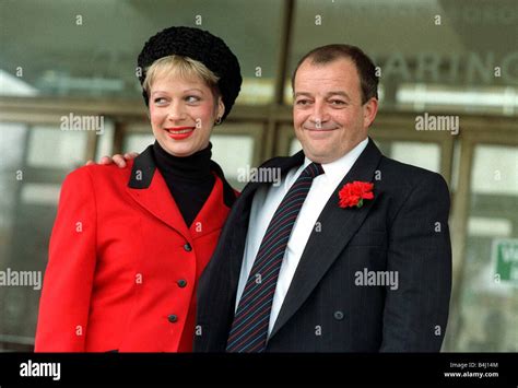 Tim Healy actor at wedding to Actress Denise Welch October 1988 Stock ...