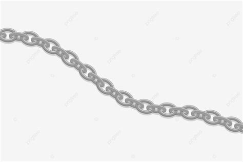 Silver Chain Vector In Gradation Color Chain Iron Chain Metal PNG