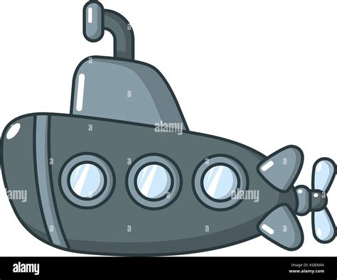 Icono Antiguo Submarino Estilo De Dibujos Animados Imagen Vector De