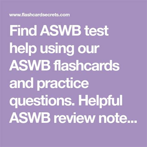 Find Aswb Test Help Using Our Aswb Flashcards And Practice Questions