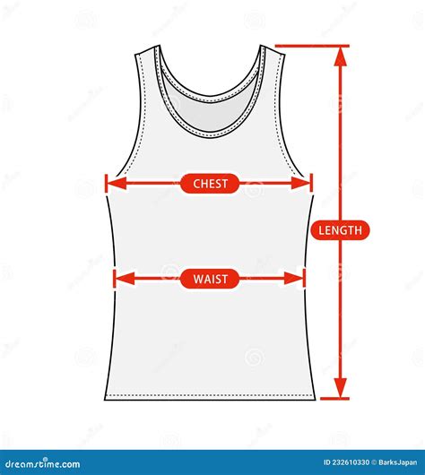 Clothing Size Chart Vector Illustration Women`s Tank Top Stock Vector Illustration Of Training