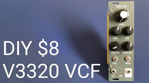 Diy Eurorack Modular Synth V Vcf Pole Low Pass Filter Youtube