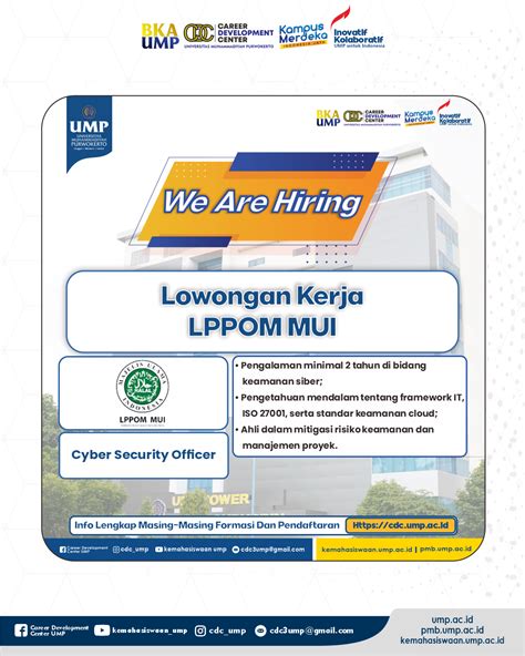 Lowongan Pekerjaan Career Development Center Ump