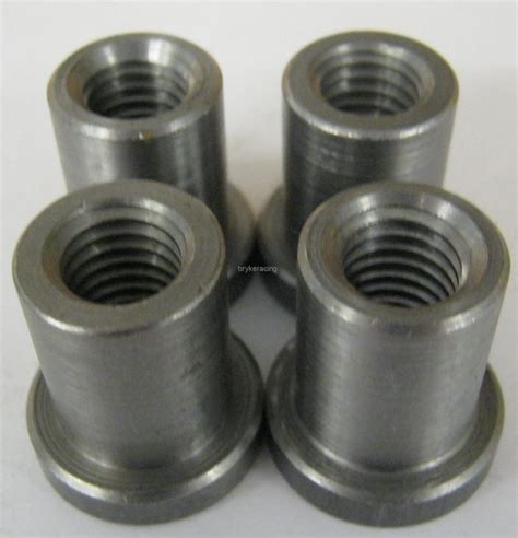 Weld On Nuts 3 8 16 Thread Long Threaded Nut Steel Chassis Mount Tab Pack Of 4 Ebay