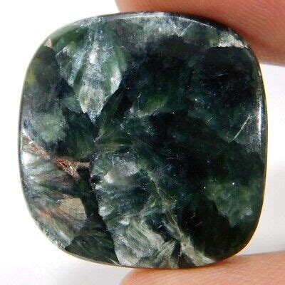 Natural Untreated Green Seraphinite Cushion Cabochon 26 25Cts Loose