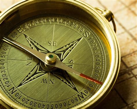 Premium Photo Old Compass On Vintage Map Retro Stale