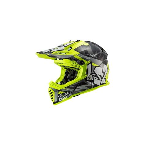 Casco LS2 Fast Evo Crusher Nero Giallo