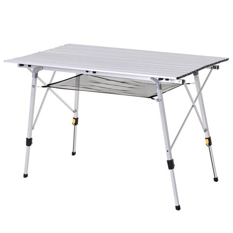 Table De Camping Pliante Pers En Aluminium Gris Outsunny La Redoute