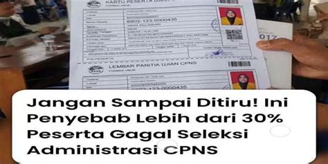 Awas Jangan Sampai Keliru Ini Penyebab Lebih Dari 30 Peserta Gagal