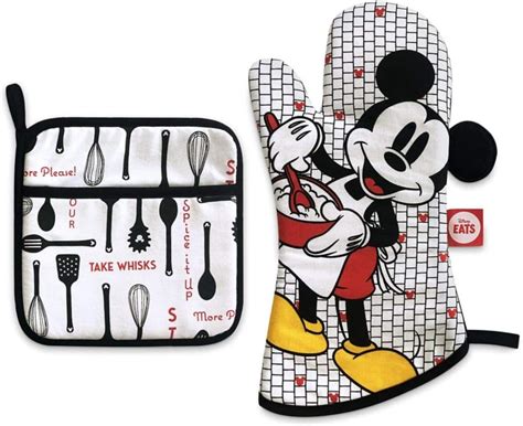 Amazon Disney Mickey Mouse Pot Holder And Oven Mitt Set Disney