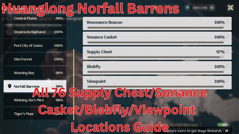 Norfall Barrens All 76 Supply Chest Sonance Casket Blobfly Viewpoint