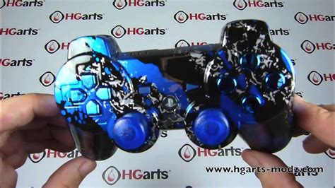 Candy Blue Splatter Ps3 Modded Controller Hg Arts Modz Youtube