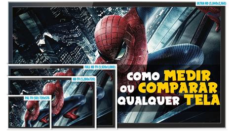 Como MEDIR Ou COMPARAR O TAMANHO Da TELA De QUALQUER TV Ou MONITOR