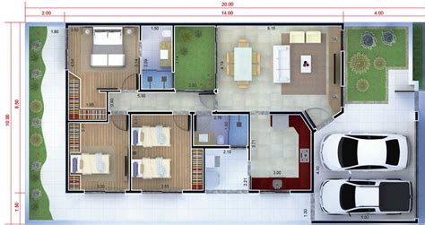 Plano De Casa Moderna De Un Piso Planos De Casas Modelos De Casas E