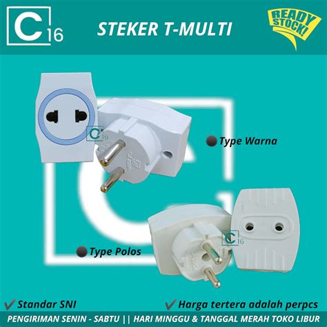 Jual Stop Kontak Steker T Multi Cabang 3 Colokan Listrik SNI Super