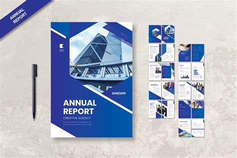 Creative And Modern Annual Report Template Designs Entheosweb