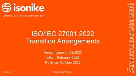 Isoiec 270012022 Transition Arragements Ppt