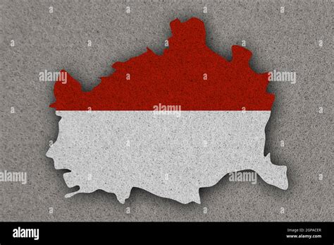 Map and flag of Vienna on felt Stock Photo - Alamy