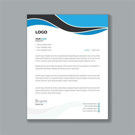 Corporate And Professional Letterhead Design Template Modern Business