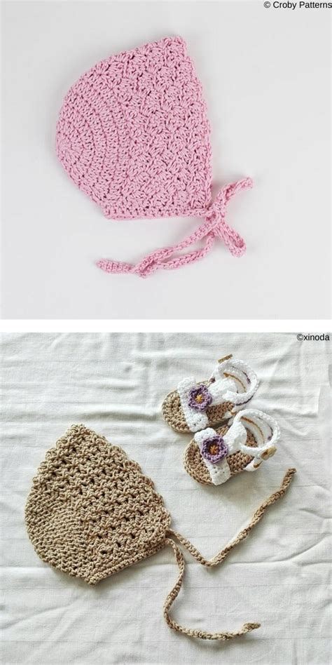 Adorable crochet baby bonnets – Artofit