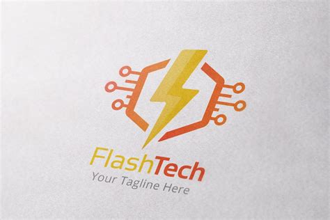 Flash Logo Template | Creative Illustrator Templates ~ Creative Market