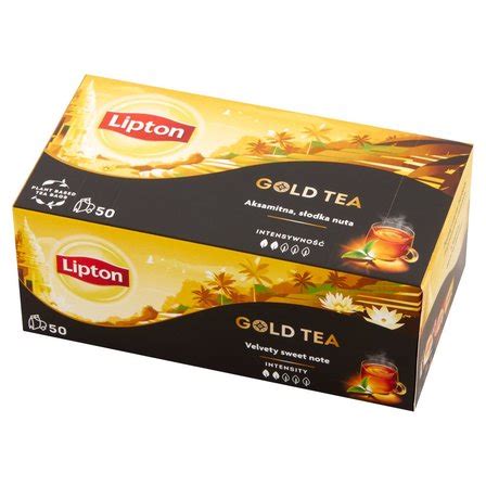 LIPTON Gold Tea Herbata Czarna Aromatyzowana 50 Tb