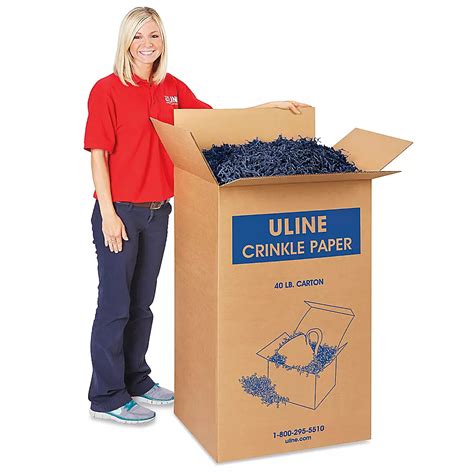 Crinkle Paper - 40 lb, Navy Blue S-11627NB - Uline