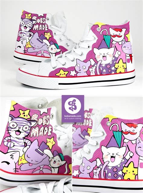 Cats In Costumes Shoes By Bobsmade On Deviantart Custom Sneakers Diy