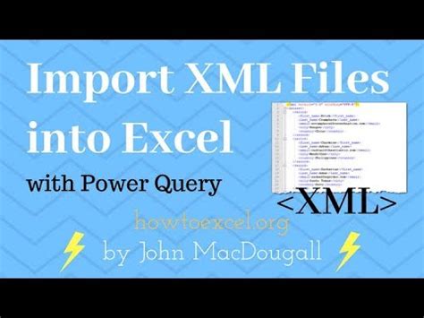 Import Xml Files Into Excel Youtube