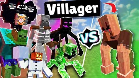 Mutant Villager Vs Wither Storm And Mutant Mobs In Minecraft Youtube