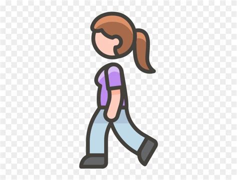 Woman Walking Emoji - Walking Emoji Clipart (#2345561) - PikPng