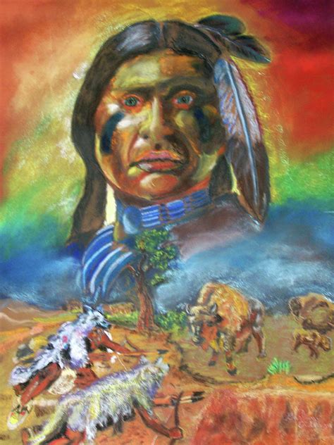 Lakota Sioux Pastel by Garland Oldham - Fine Art America