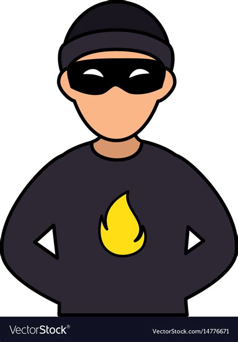 Thief Avatar Character Icon Royalty Free Vector Image