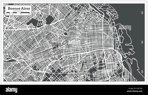 Buenos Aires Argentina City Map In Retro Style Outline Map Vector