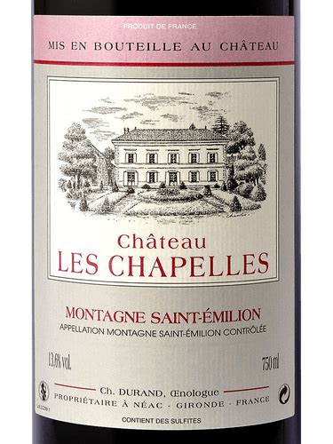 Ch Teau Les Chapelles Montagne Saint Milion Vivino