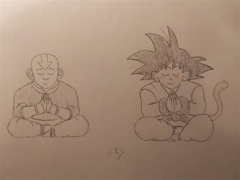 Goku And Aang Meditating By Heroofthenorth On Deviantart