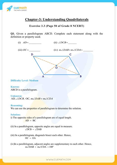 Ncert Solutions Class 8 Maths Chapter 3 Understanding Quadrilaterals