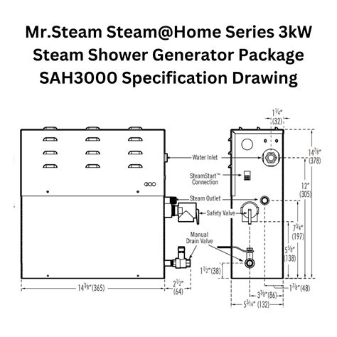 Mr Steam 3kw Steamhome Series Steam Shower Generator Package Sah3000